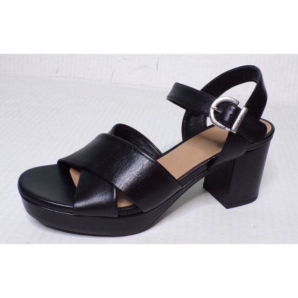 🆕 AQUATALIA Mianna Platform Block Heel Sandal Shoes Black 8 - Picture 8 of 10